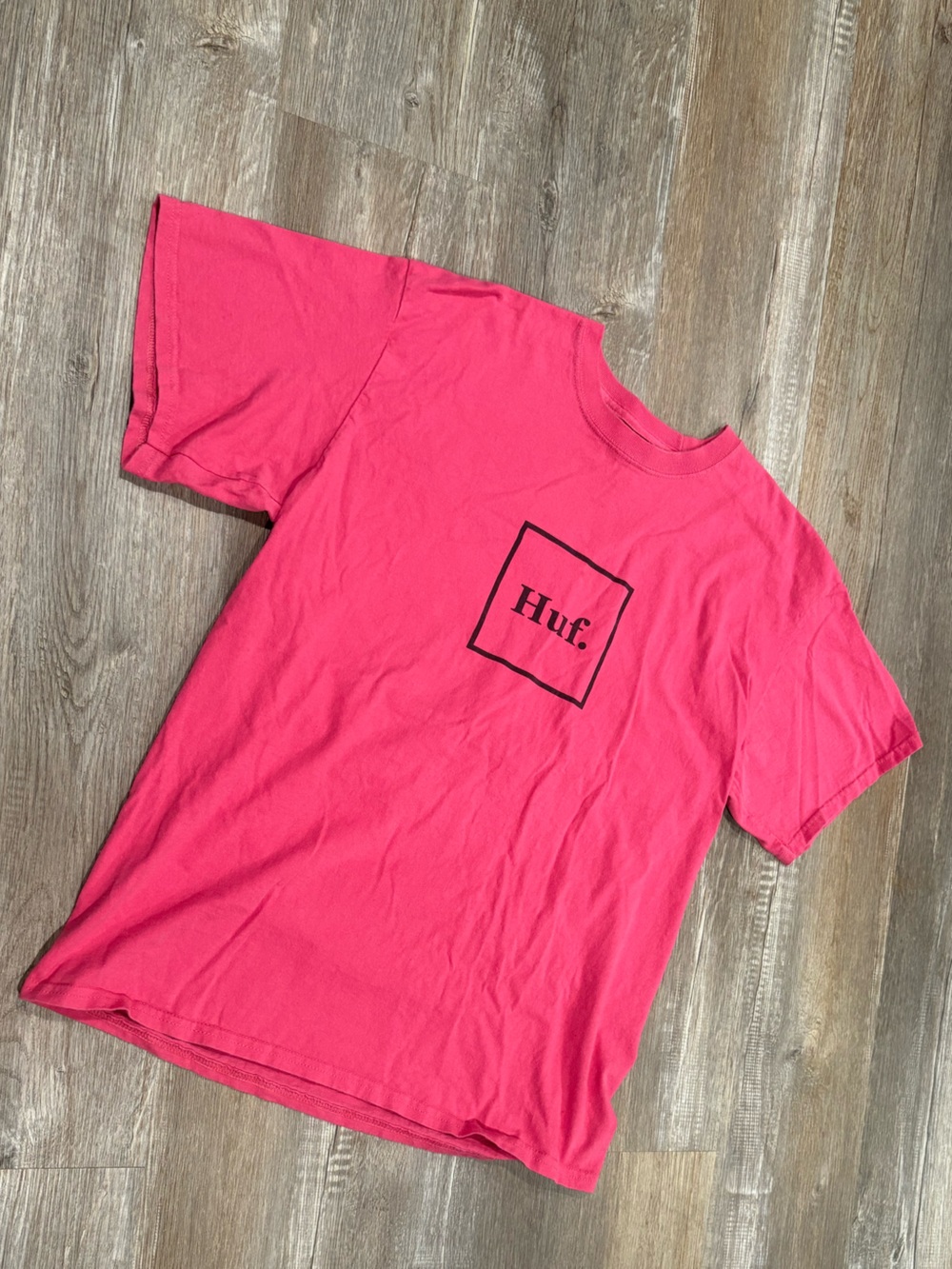 HUF Hot Pink Logo Tee